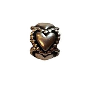 PANDORA 925 Sterling Silver Chain of Hearts Charm Beaded Spacer #790448